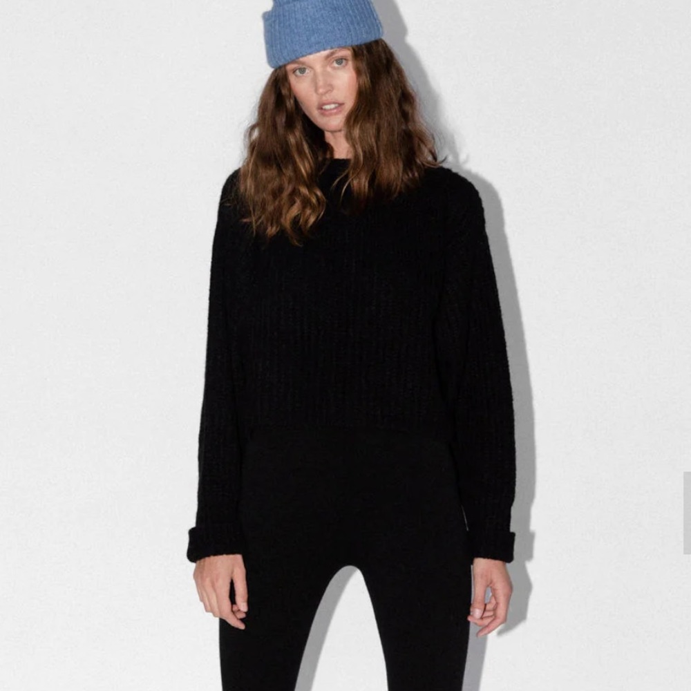 James Street Co Black Crop Textured Lowe